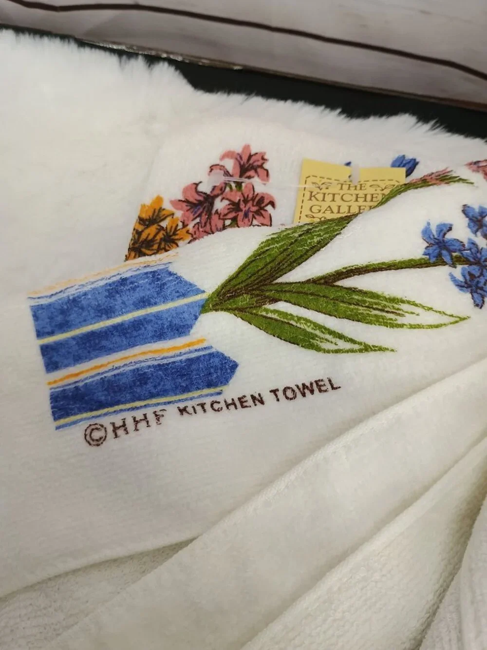The Kitchen Gallery Hyacinth Kitchen Towel Set 2-Pack Cotton Floral Design Multi